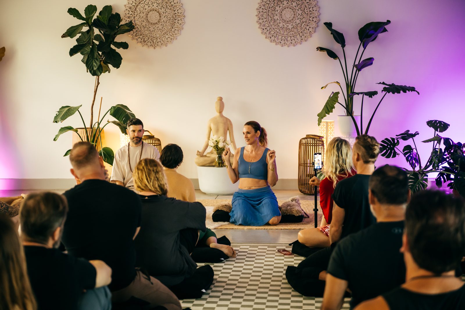 Alternate: wide room circle with Sarah teaching