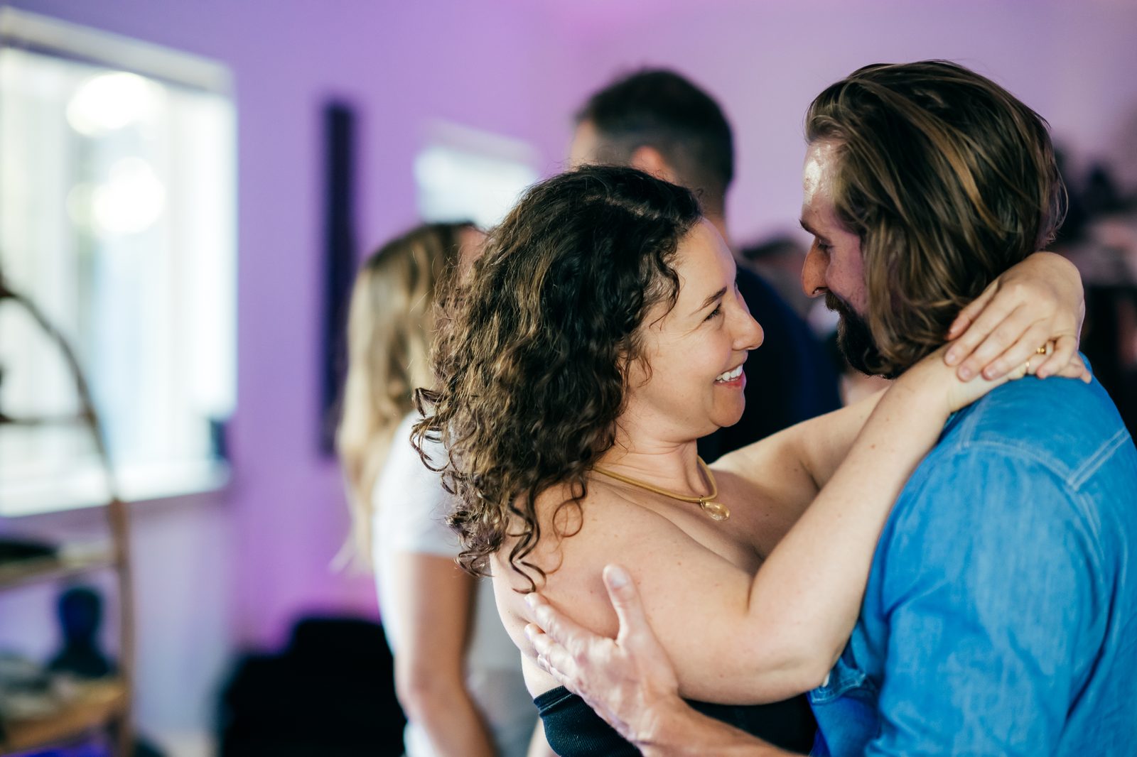 Alternate hero: joyful couple embrace